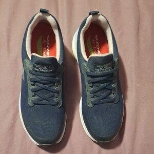 Skechers Navy Slip-On Work Shoes
